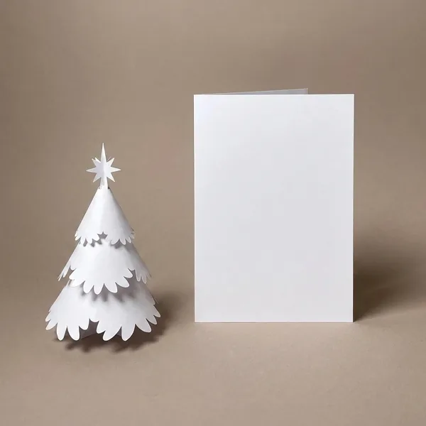 Weihnachtsbaum als weiße Leinwand